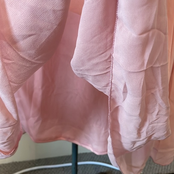 Floaty crepe dusty pink halter neck dress US4 UK8 new ASOS Little Mistress - Picture 4 of 5